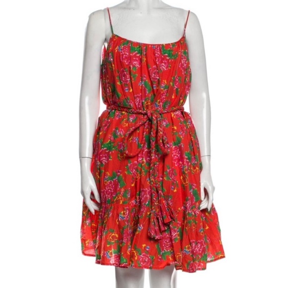 RHODE Nala Mini Dress red floral small - Picture 1 of 9